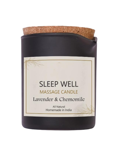 Organic Sleep Well Massage Candle - Homemade